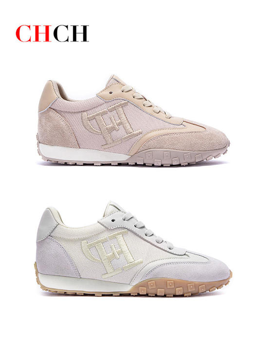 CHCH平衡鞋春夏新款休闲女鞋刺绣德训鞋平底系带阿甘鞋女 商品图7