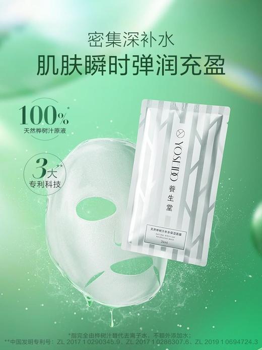 【288元会员福利】养生堂天然桦树汁补水保湿面膜24ml*5片*2盒+送5片共15片
 商品图0