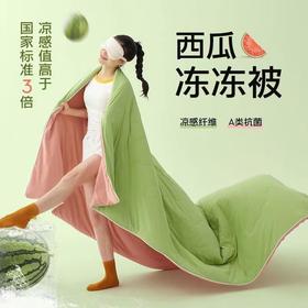 【瞬间降温！西瓜冻冻被】A类凉感丝抗菌空调冰丝夏凉被可水洗夏季单双人薄款天丝夏凉被子