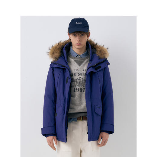 Teenie Weenie小熊男装字母连帽羽绒服男冬季TNJD248C08N 商品图2