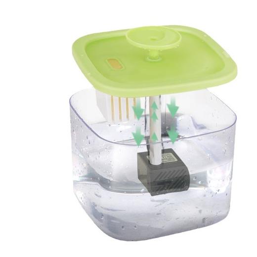 宠物方形自动饮水机容量约1L 智能宠物饮水器 自动循环过滤猫咪活水机 商品图5