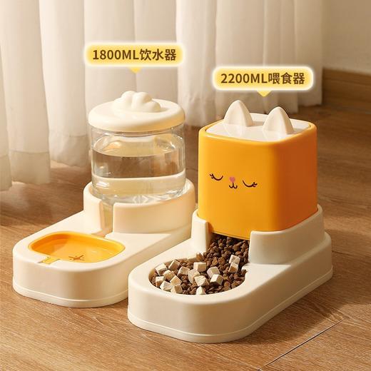 卡通猫咪坐式喂食器 喂水器 猫咪食盆自动喂食大容量 商品图5