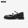 MIO米奥秋季方头低跟单鞋闪钻双条袢带复古时髦玛丽珍女鞋M244430122 商品缩略图1