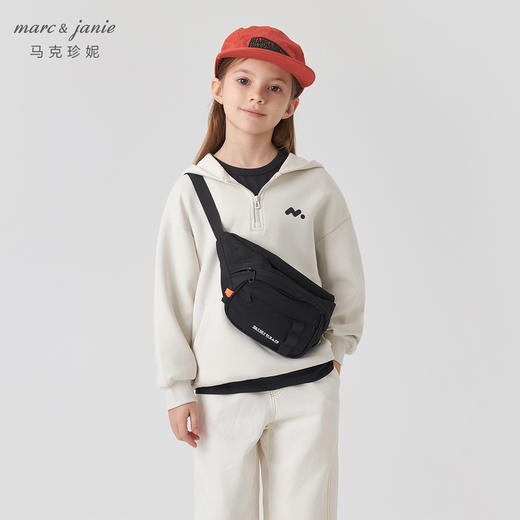 【3D空气棉】马克珍妮春装新款女童舒适连帽小标百搭卫衣 240691 商品图2