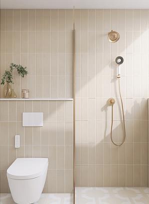 CHA-C130-6 100*300mm 亮面米黄模具面花砖 商品图1