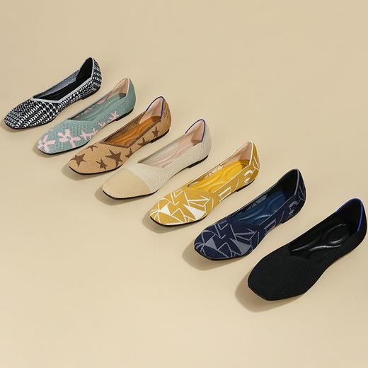 【缤纷生活·王妃鞋】2026新款方头针织编织鞋浅口软底防滑单鞋女舒适透气赖人鞋 商品图0