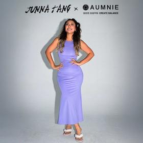 AUMNIE澳弥尼鱼尾微雕连衣裙包臀紧身性感气质修身款长裙高级感夏
