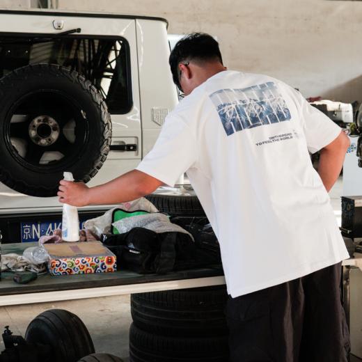 侣行 张昕宇梁红同款 一起见识T恤 宽松版重磅230克短袖 商品图3