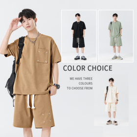 ❤️【罗蒙极简风休闲套装2592款】🍒1、精选面料柔软舒适，透气性好，同时不失挺阔感🍂