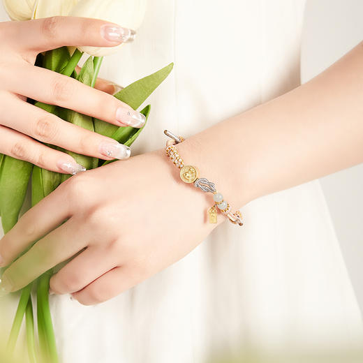 大英博物馆 东方梦境系列 遇兔欢喜 水晶多彩手链 和田玉手绳 国风 新中式 高颜值 赠闺蜜朋友 情侣 商品图2