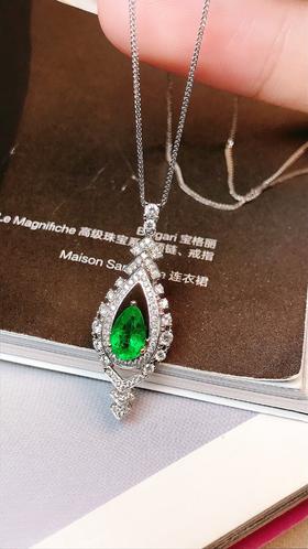 0.51ct 祖母绿锁骨链