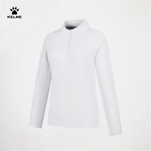 卡尔美秋季新款乘风燃跑系列女士半开襟长袖T恤 商品图5