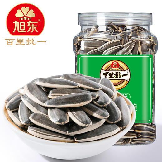 旭东原味葵瓜子新货葵花籽百里挑一熟瓜子罐装大颗粒休闲零食 商品图1