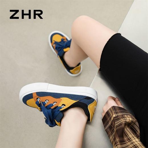 ZHR则则防滑耐磨鞋2024春季新款休闲运动百搭ins情侣帆布面包女鞋 商品图9