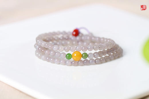 【静洁】和田烟青玉珠串  珠径：5mm 商品图1