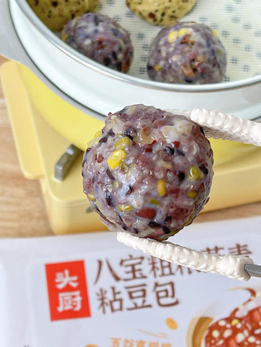 【头厨八宝粗粮燕麦粘豆包】💯优质碳水，8种谷物杂粮，💪上班族、学生党、控糖人群、日常养生，都放心吃‼47.9元到手2盒（12只装），每只80g，1个就顶饱❗低脂‼ 商品图1