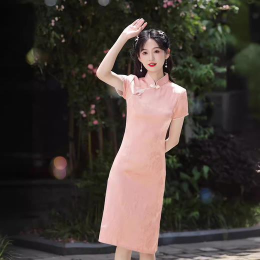 XL1011 2024年春夏新款改良旗袍中长款修身风铃流苏少女款小个子国风 商品图2