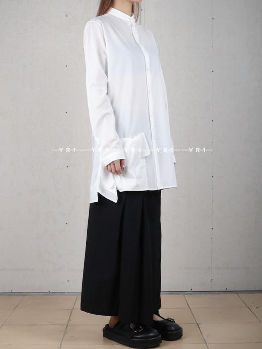 Y's｜粗棉布立领口袋上衣 商品图1