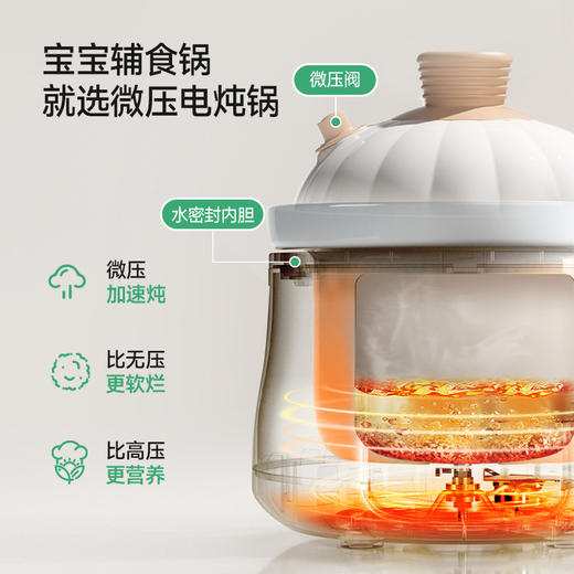 plodon浦利顿微压辅食锅婴儿宝宝辅食小电饭煲炖锅BB煲煮粥炖盅 商品图1
