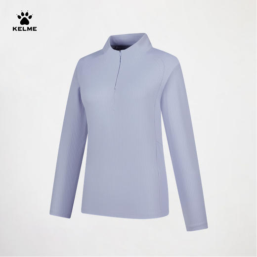 卡尔美秋季新款乘风燃跑系列女士半开襟长袖T恤 商品图3