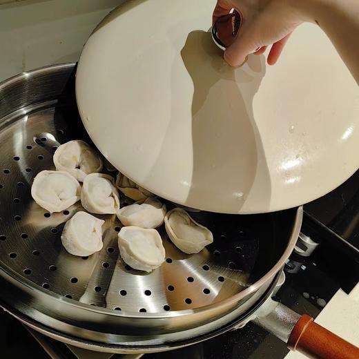 [屁侠推荐]华邦·钛珐琅铁锅  导热好 不粘锅 易清洗 不生锈 0涂层 更健康 带蒸屉32cm 商品图0