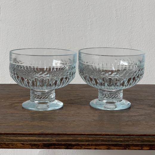 1970s芬兰Riihhimaen Lasi牌Olga系列老玻璃甜品高脚杯A0212 商品图6