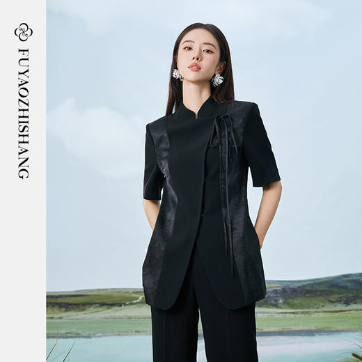IWY/扶摇系列夏季国风立领气质通勤西装套装FYCP375 商品图1