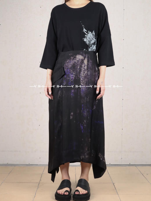 Y's｜不对称口袋印花半裙 商品图0