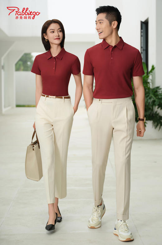 赤兔嗨购5A抗菌POLO衫轻奢无缝休闲商务男女同款24年新品正肩短袖 商品图7