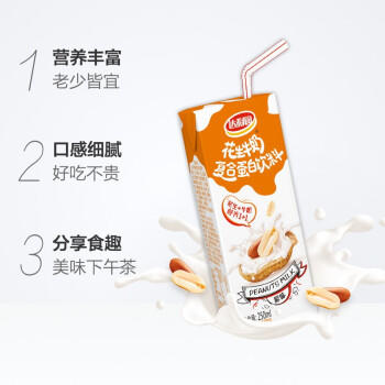 达利园花生牛奶 植物复合蛋白饮料早餐奶250ml*24盒手提整箱春游野餐 商品图1