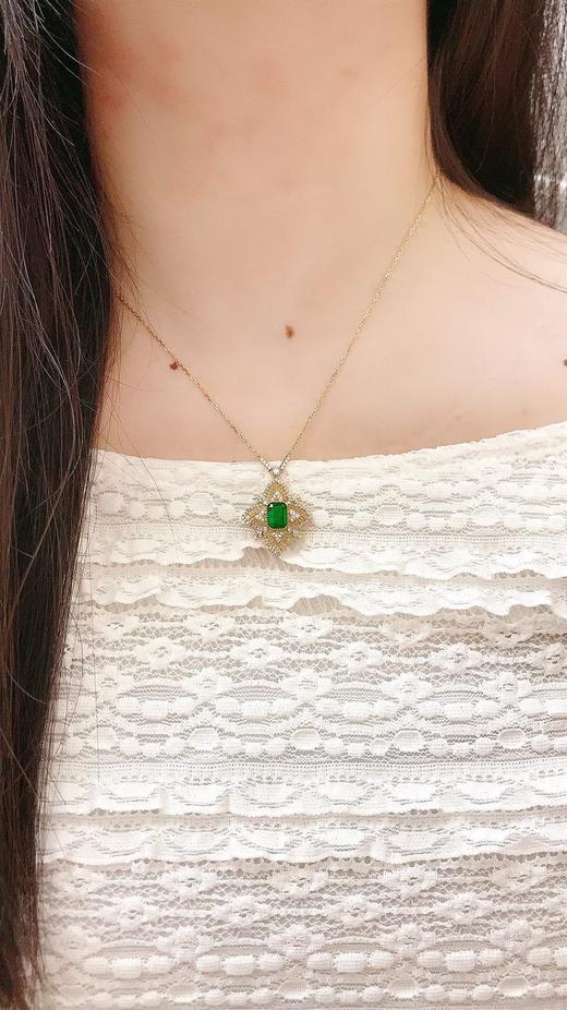 1.24ct 祖母绿锁骨链 商品图5