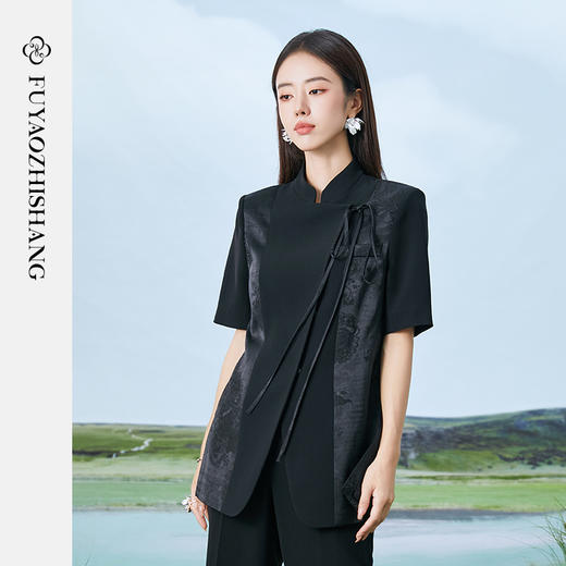 IWY/扶摇系列夏季国风立领气质通勤西装套装FYCP375 商品图0