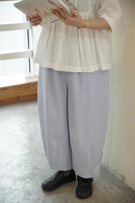 HARVESTY 灰蓝细条纹气球裤 商品图0