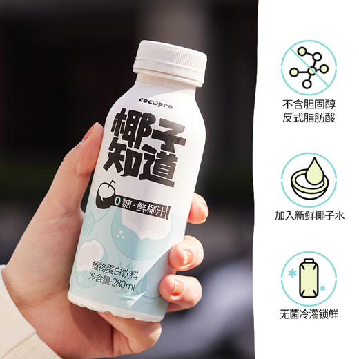 椰子知道 0糖鲜椰汁 280ml*6/280ml*15 商品图3