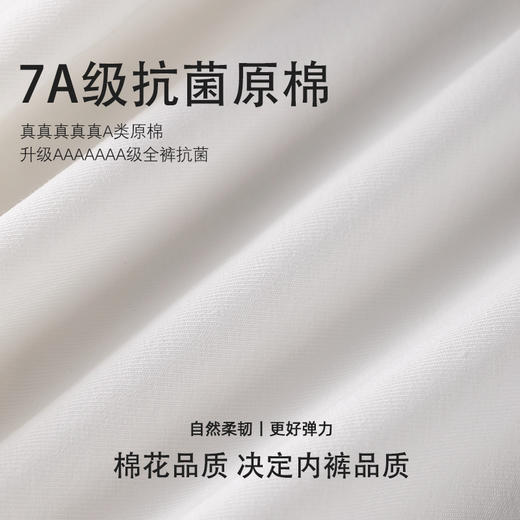 洁丽雅7A原棉女士内裤高弹亲肤舒适纯棉抑菌底裆高腰内裤女 商品图4
