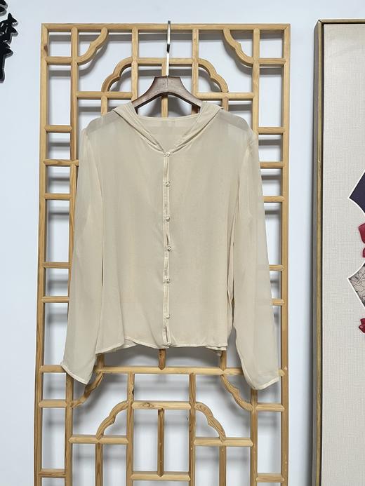 丁摩 纯色真丝开衫连帽衬衫小外套19-137-HS-DB399240531 商品图11