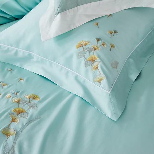 【春上新】10楼 富安娜天丝床单四件套-小确杏（绿色）    吊牌价2980元  活动价1299元 商品图2