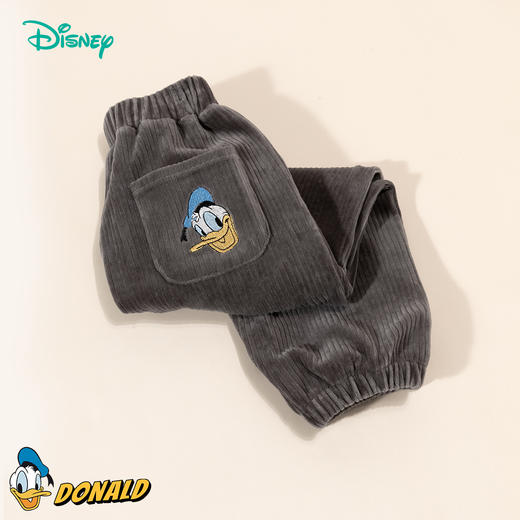 【商城同款】迪士尼童装儿童裤子秋冬男童长裤天鹅绒保暖宝宝休闲裤ZD3DK019 商品图3