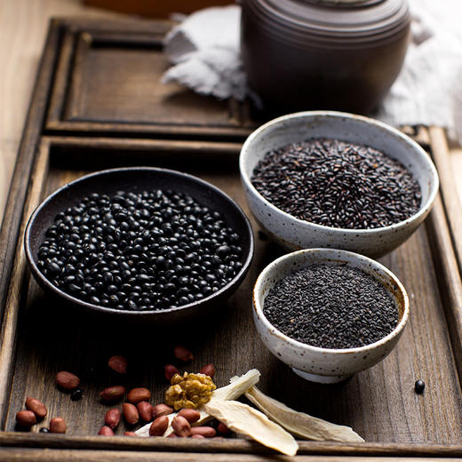 【以黑养黑！黑芝麻核桃黑豆粉】甄选优质食材，黑芝麻/黑豆/黑米/糯米/燕麦仁/花生/冰糖/核桃/山药，五谷杂粮营养早餐冲泡粉黑豆粉L 商品图2