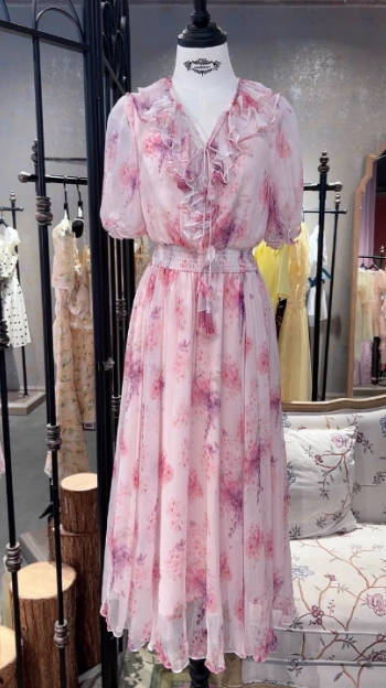 甜美俏皮束腰A字连衣裙MC87DR286F10 商品图0