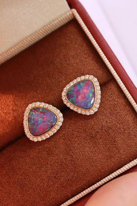 3.4ct 欧泊耳钉 商品图3