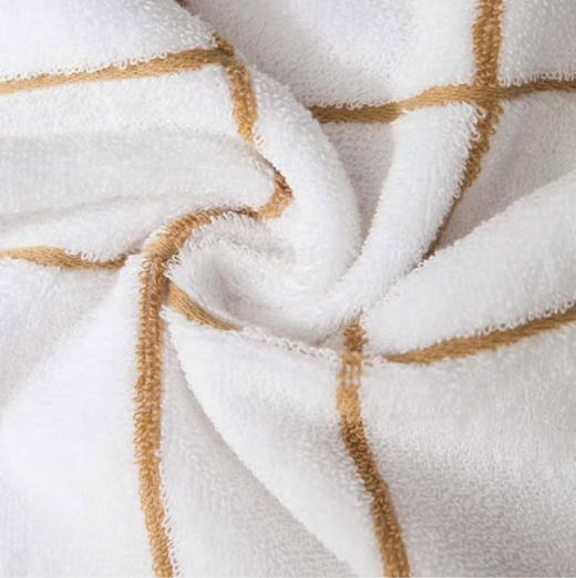 洁丽雅（Grace）纯棉洗脸巾加厚毛巾 76cm*34cm 棕色+兰色 毛巾礼盒2条装 商品图4