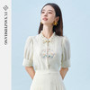 FUYAO扶摇 新中式上衣女夏季新款气质通勤设计感短袖国风刺绣衬衫 商品缩略图4