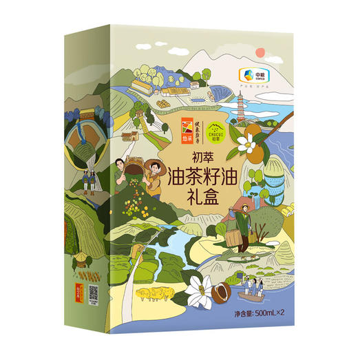中粮初萃油茶籽油礼盒500ml*2 商品图2