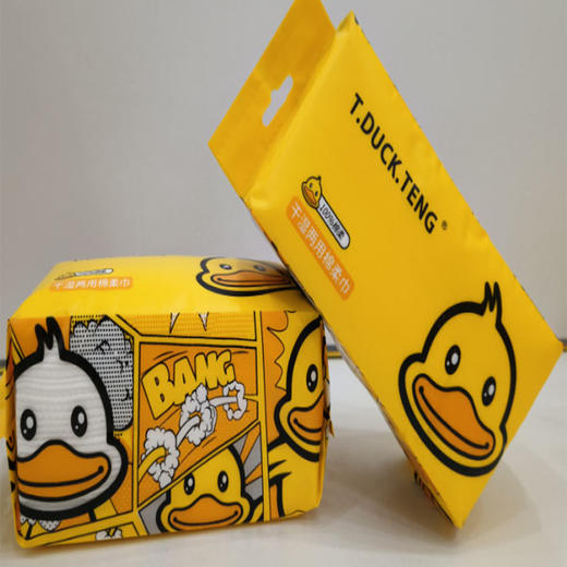 【15元2包】T.DUCK.TENG干湿两用棉柔巾60PCS（1000036） 商品图0
