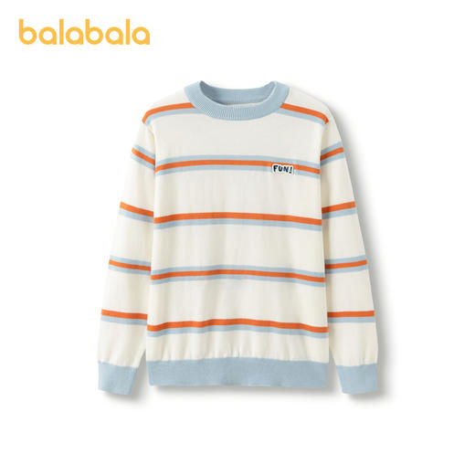 巴拉巴拉童装宝宝针织衫男童毛衣秋装套头打底衫纯棉刺绣洋气亲子 商品图4