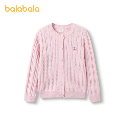 巴拉巴拉女童毛衣秋装新款童装洋气开衫中大童儿童绞花针织衫 商品图4