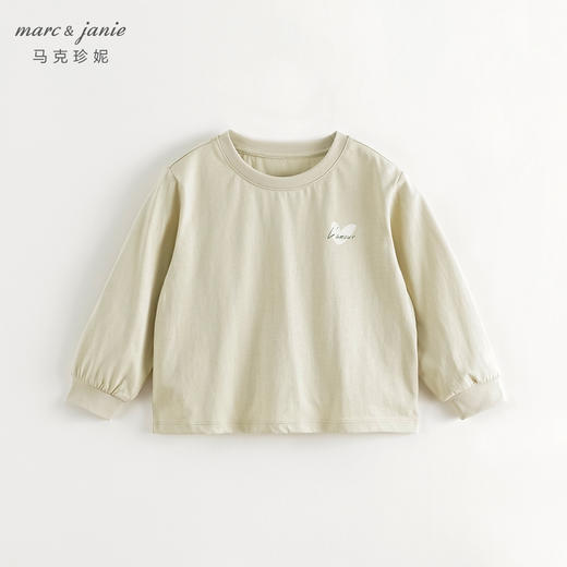 马克珍妮女童撞色字母宽松长袖T恤儿童休闲上衣秋装新款241083 商品图2
