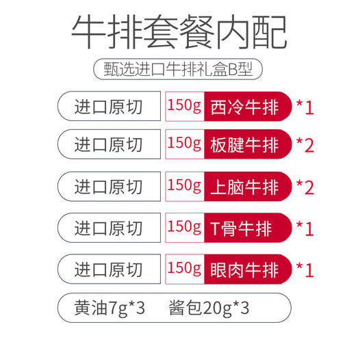 送有机小米【汗王部落牛排】甄选进口原切牛排  营养丰富  赠送黄油和酱包   S型/A型/B型   小米赠送数量有限  尽快下单哟 商品图5