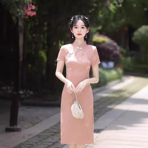 XL1011 2024年春夏新款改良旗袍中长款修身风铃流苏少女款小个子国风 商品图1